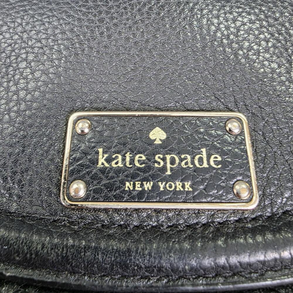 Kate Spade Crossbody Bag Womens Small Black Pebbled Cow Leather Shoulder Purse - Picture 8 of 16